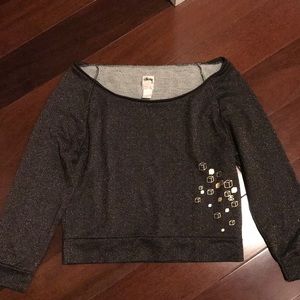 Stussy “Girls” wide neck sweater